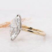 Noah James Jewellers Manchester Bespoke Gallery BESPOKE MAQUISE CUT ENGAGEMENT RING Lab Grown Diamond Moissanite