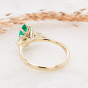 Noah James Jewellers Manchester Bespoke Gallery BESPOKE MARQUISE CUT EMERALD ENGAGEMENT RING Lab Grown Diamond Moissanite