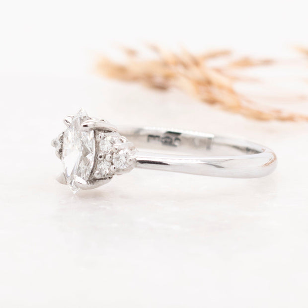 Noah James Jewellers Manchester Bespoke Gallery BESPOKE MARQUISE DIAMOND ENGAGEMENT RING Lab Grown Diamond Moissanite