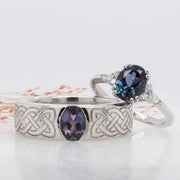 Noah James Jewellers Manchester Bespoke Gallery BESPOKE ALEXANDRITE WEDDING SET Lab Grown Diamond Moissanite