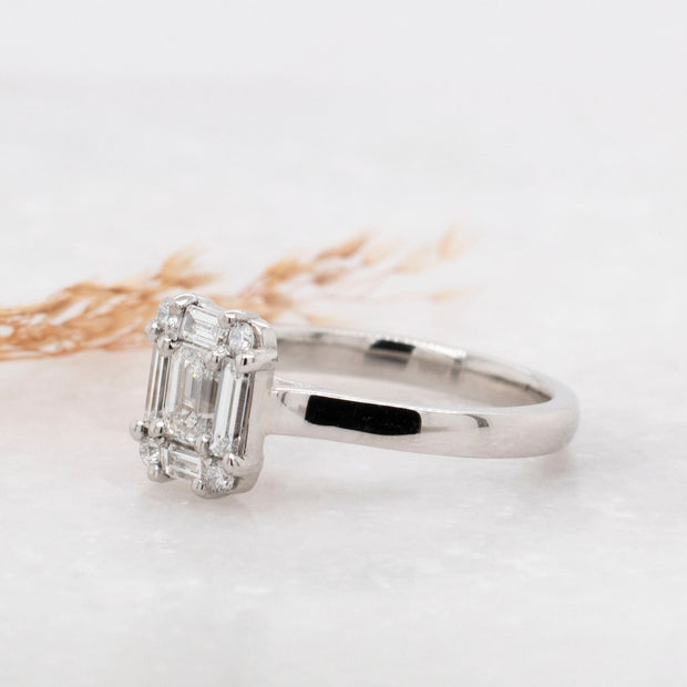 Noah James Jewellers Manchester Bespoke Gallery BESPOKE MIXED DIAMOND ENGAGEMENT RING Lab Grown Diamond Moissanite