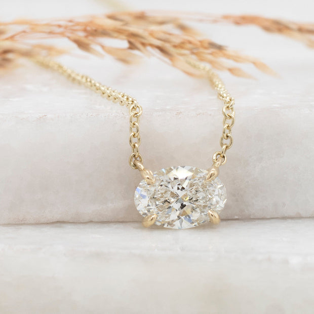 Noah James Jewellers Manchester Bespoke Gallery BESPOKE OVAL DIAMOND PENDANT Lab Grown Diamond Moissanite