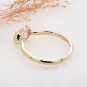 Noah James Jewellers Manchester Bespoke Gallery BESPOKE OVAL HALF BEZEL SET ENGAGEMENT RING Lab Grown Diamond Moissanite