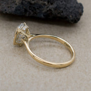 Noah James Jewellers Manchester Bespoke Gallery BESPOKE OVAL YELLOW GOLD ENGAGEMENT RING Lab Grown Diamond Moissanite