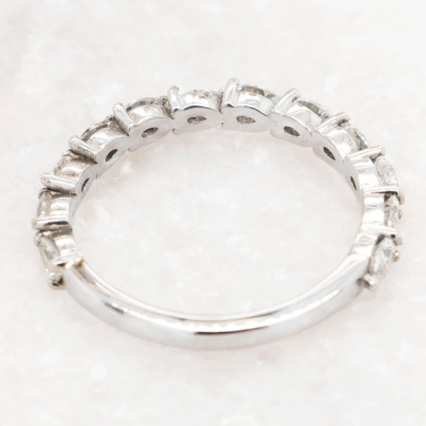 Noah James Jewellers Manchester Bespoke Gallery BESPOKE PEAR SHAPE CHANNEL SET PLATINUM RING Lab Grown Diamond Moissanite