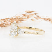 Noah James Jewellers Manchester Bespoke Gallery BESPOKE PEAR SHAPED ENGAGEMENT RING Lab Grown Diamond Moissanite