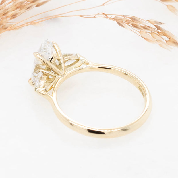 Noah James Jewellers Manchester Bespoke Gallery BESPOKE PEAR SHAPED ENGAGEMENT RING Lab Grown Diamond Moissanite