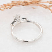 Noah James Jewellers Manchester Bespoke Gallery BESPOKE PEAR TRILOGY SALT AND PEPPER ENGAGMENET RING Lab Grown Diamond Moissanite