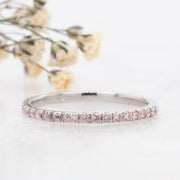 Noah James Jewellers Manchester Bespoke Gallery BESPOKE PINK DIAMOND ETERNITY BAND Lab Grown Diamond Moissanite