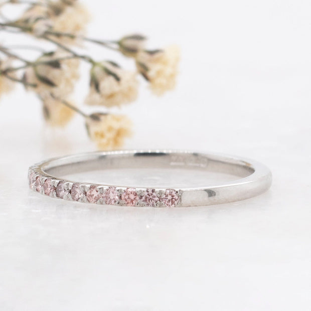 Noah James Jewellers Manchester Bespoke Gallery BESPOKE PINK DIAMOND ETERNITY BAND Lab Grown Diamond Moissanite