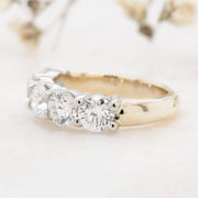 Noah James Jewellers Manchester Bespoke Gallery BESPOKE PLATINUM AND YELLOW GOLD ETERNITY RING Lab Grown Diamond Moissanite