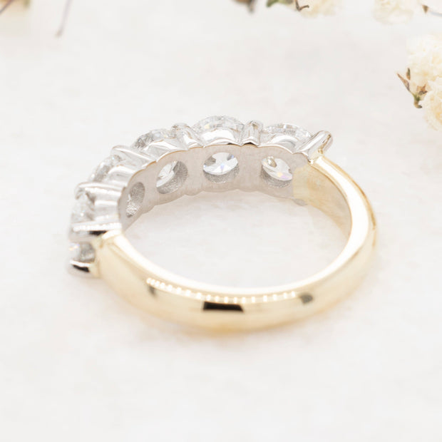 Noah James Jewellers Manchester Bespoke Gallery BESPOKE PLATINUM AND YELLOW GOLD ETERNITY RING Lab Grown Diamond Moissanite