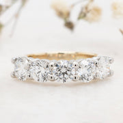 Noah James Jewellers Manchester Bespoke Gallery BESPOKE PLATINUM AND YELLOW GOLD ETERNITY RING Lab Grown Diamond Moissanite