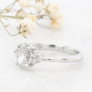 Noah James Jewellers Manchester Bespoke Gallery BESPOKE PLATINUM OVAL ENGAGEMENT RING Lab Grown Diamond Moissanite