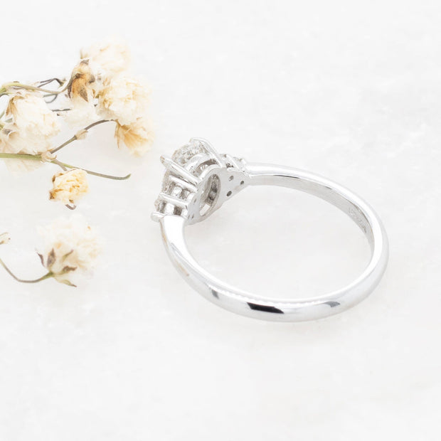 Noah James Jewellers Manchester Bespoke Gallery BESPOKE PLATINUM OVAL ENGAGEMENT RING Lab Grown Diamond Moissanite