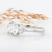 Noah James Jewellers Manchester Bespoke Gallery BESPOKE PLATINUM ROUND BRILLIANT CUT ENGAGEMENT RING Lab Grown Diamond Moissanite