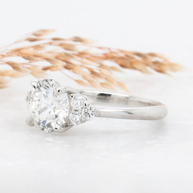 Noah James Jewellers Manchester Bespoke Gallery BESPOKE PLATINUM ROUND BRILLIANT CUT ENGAGEMENT RING Lab Grown Diamond Moissanite