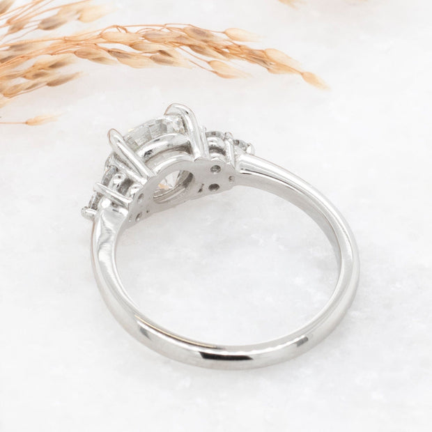 Noah James Jewellers Manchester Bespoke Gallery BESPOKE PLATINUM ROUND BRILLIANT CUT ENGAGEMENT RING Lab Grown Diamond Moissanite