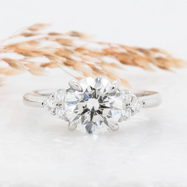 Noah James Jewellers Manchester Bespoke Gallery BESPOKE PLATINUM ROUND BRILLIANT CUT ENGAGEMENT RING Lab Grown Diamond Moissanite