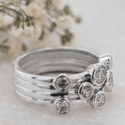 Noah James Jewellers Manchester Bespoke Gallery BESPOKE RAINDANCE PLATINUM RING Lab Grown Diamond Moissanite