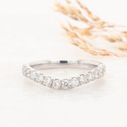 Noah James Jewellers Manchester Bespoke Gallery BESPOKE PLATINUM SHAPED WEDDING BAND Lab Grown Diamond Moissanite