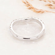 Noah James Jewellers Manchester Bespoke Gallery BESPOKE PLATINUM SHAPED WEDDING BAND Lab Grown Diamond Moissanite