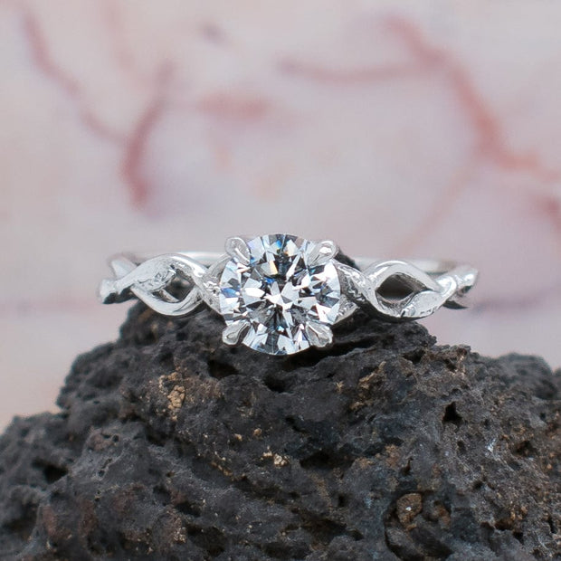 Noah James Jewellers Manchester Bespoke Gallery BESPOKE PLATINUM SOLITAIRE ENGAGEMENT RING Lab Grown Diamond Moissanite