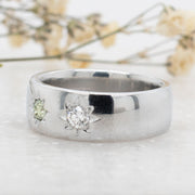 Noah James Jewellers Manchester Bespoke Gallery BESPOKE PLATINUM STARBURST WEDDING BAND Lab Grown Diamond Moissanite