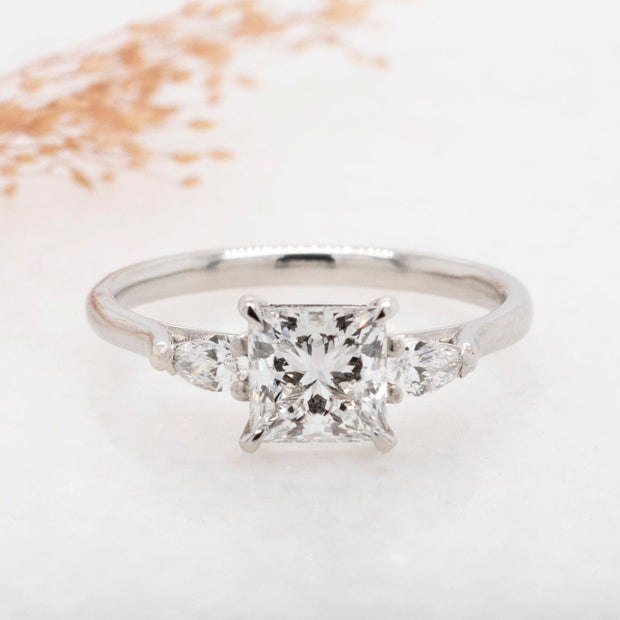 Noah James Jewellers Manchester Bespoke Gallery BESPOKE PRINCESS CUT ENGAGEMENT RING Lab Grown Diamond Moissanite