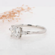Noah James Jewellers Manchester Bespoke Gallery BESPOKE PRINCESS CUT ENGAGEMENT RING Lab Grown Diamond Moissanite
