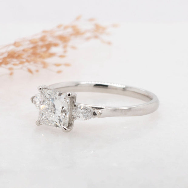 Noah James Jewellers Manchester Bespoke Gallery BESPOKE PRINCESS CUT ENGAGEMENT RING Lab Grown Diamond Moissanite