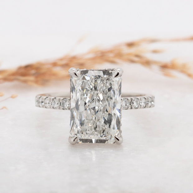 Noah James Jewellers Manchester Bespoke Gallery BESPOKE RADIANT CUT ENGAGEMENT RING Lab Grown Diamond Moissanite