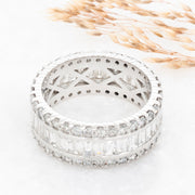 Noah James Jewellers Manchester Bespoke Gallery BESPOKE ROUND BRILLIANT AND BAGUETTE DRESS RING Lab Grown Diamond Moissanite