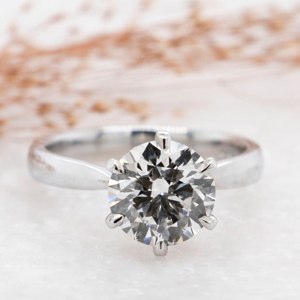 Noah James Jewellers Manchester Bespoke Gallery BESPOKE ROUND BRILLIANT CUT 2CT PLATINUM ENGAGEMENT RING Lab Grown Diamond Moissanite