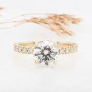 Noah James Jewellers Manchester Bespoke Gallery BESPOKE ROUND BRILLIANT CUT DIAMOND WITH HIDDEN HALO ENGAGEMENT RING Lab Grown Diamond Moissanite