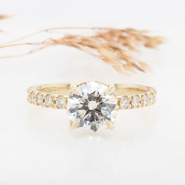 Noah James Jewellers Manchester Bespoke Gallery BESPOKE ROUND BRILLIANT CUT DIAMOND WITH HIDDEN HALO ENGAGEMENT RING Lab Grown Diamond Moissanite