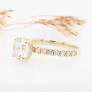 Noah James Jewellers Manchester Bespoke Gallery BESPOKE ROUND BRILLIANT CUT DIAMOND WITH HIDDEN HALO ENGAGEMENT RING Lab Grown Diamond Moissanite