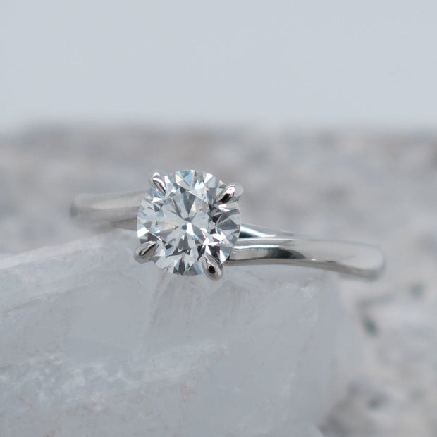 Noah James Jewellers Manchester Bespoke Gallery BESPOKE ROUND BRILLIANT CUT SOLITAIRE ENGAGEMENT RING Lab Grown Diamond Moissanite