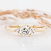 Noah James Jewellers Manchester Bespoke Gallery BESPOKE ROUND BRILLIANT CUT TREFOIL ENGAGEMENT RING Lab Grown Diamond Moissanite