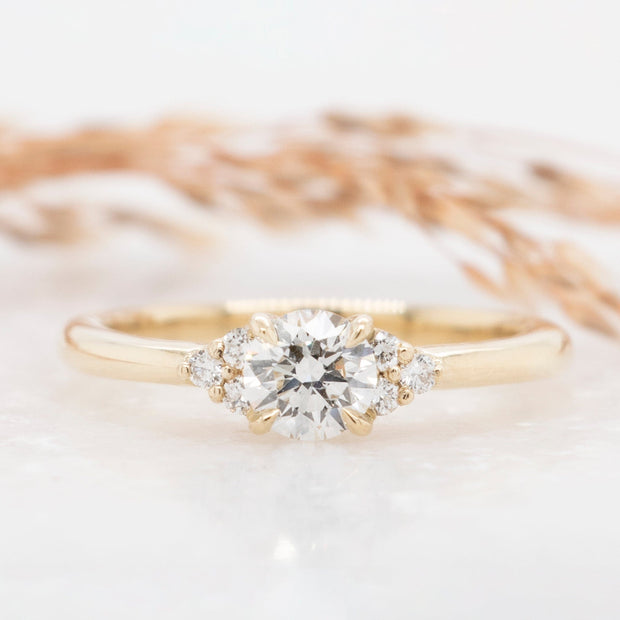 Noah James Jewellers Manchester Bespoke Gallery BESPOKE ROUND BRILLIANT CUT TREFOIL ENGAGEMENT RING Lab Grown Diamond Moissanite