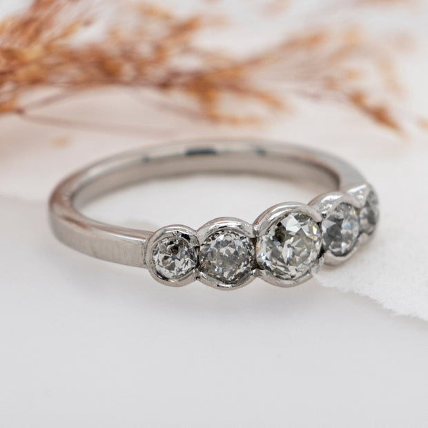 Noah James Jewellers Manchester Bespoke Gallery BESPOKE ROUND CUT DIAMOND RUBOVER PLATINUM RING Lab Grown Diamond Moissanite