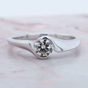 Noah James Jewellers Manchester Bespoke Gallery BESPOKE ROUND CUT SOLITAIRE PLATINUM ENGAGEMENT RING Lab Grown Diamond Moissanite