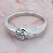 Noah James Jewellers Manchester Bespoke Gallery BESPOKE ROUND CUT SOLITAIRE PLATINUM ENGAGEMENT RING Lab Grown Diamond Moissanite