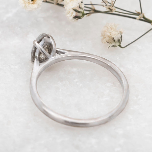 Noah James Jewellers Manchester Bespoke Gallery BESPOKE SALT AND PEPPER PEAR SHAPE ENGAGEMENT RING Lab Grown Diamond Moissanite