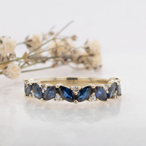 Noah James Jewellers Manchester Bespoke Gallery BESPOKE SAPPHIRE AND DIAMOND DRESS RING Lab Grown Diamond Moissanite