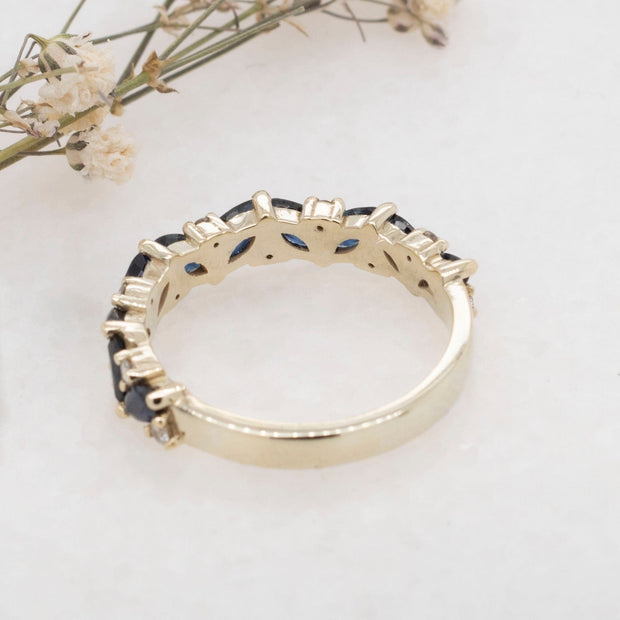 Noah James Jewellers Manchester Bespoke Gallery BESPOKE SAPPHIRE AND DIAMOND DRESS RING Lab Grown Diamond Moissanite