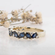 Noah James Jewellers Manchester Bespoke Gallery BESPOKE SAPPHIRE AND DIAMOND DRESS RING Lab Grown Diamond Moissanite