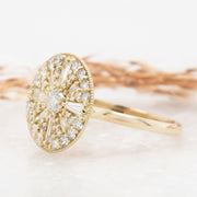 Noah James Jewellers Manchester Bespoke Gallery BESPOKE SUNBURST DIAMOND ENGAGEMENT RING Lab Grown Diamond Moissanite