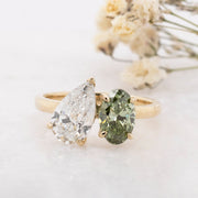 Noah James Jewellers Manchester Bespoke Gallery BESPOKE TOI ET MOI DRESS RING Lab Grown Diamond Moissanite