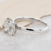 Noah James Jewellers Manchester Bespoke Gallery BESPOKE TOI ET MOI PEAR AND EMERALD CUT ENGAGEMENT RING Lab Grown Diamond Moissanite